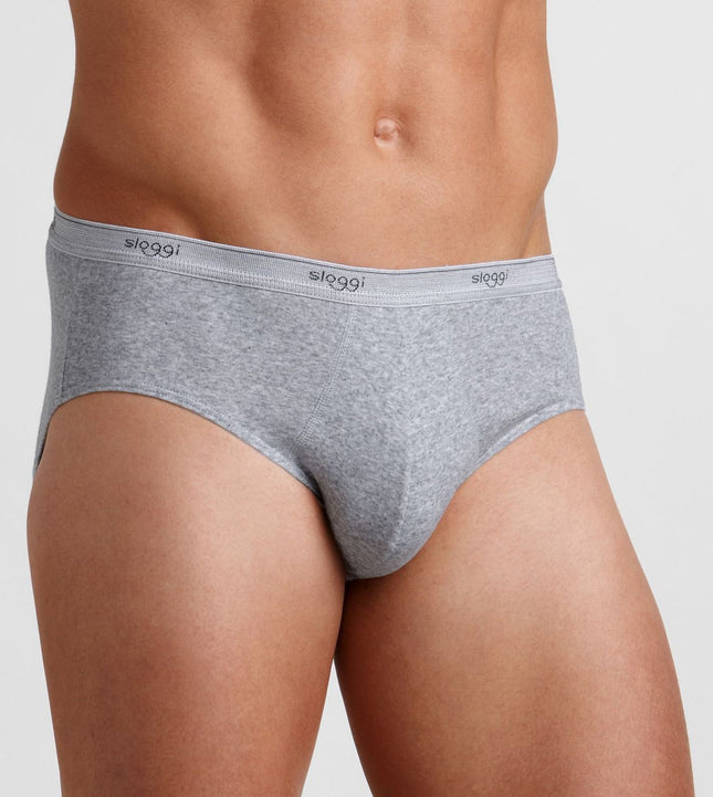 Sloggi slip basic midi grey heren 10004712-0034 Sloggi slip basic midi grey hommes