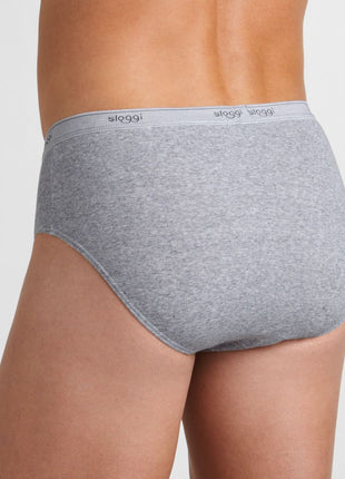 Sloggi slip basic midi grey heren 10004712-0034 Sloggi slip basic midi grey hommes