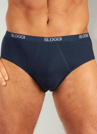 Sloggi slip basic midi night blue heren 10004712-0080 Sloggi slip basic midi night blue hommes
