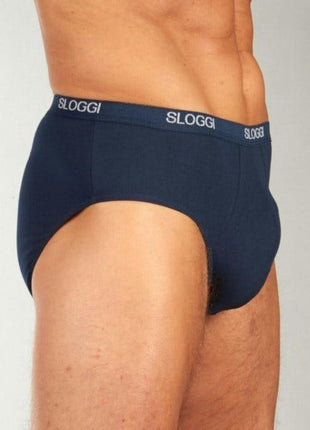 Sloggi slip basic midi night blue heren 10004712-0080 Sloggi slip basic midi night blue hommes
