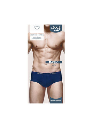 Sloggi slip basic midi night blue heren 10004712-0080 Sloggi slip basic midi night blue hommes