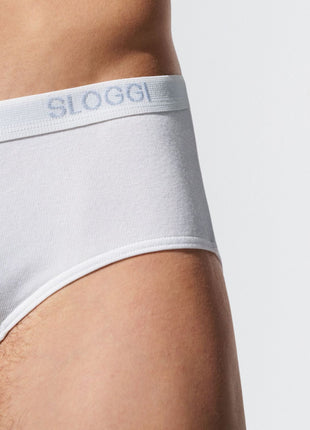 Sloggi slip basic midi white heren 10004712-0003 Sloggi slip basic midi white hommes