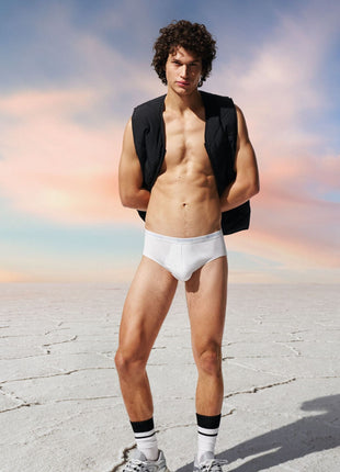 Sloggi slip basic midi white heren 10004712-0003 Sloggi slip basic midi white hommes