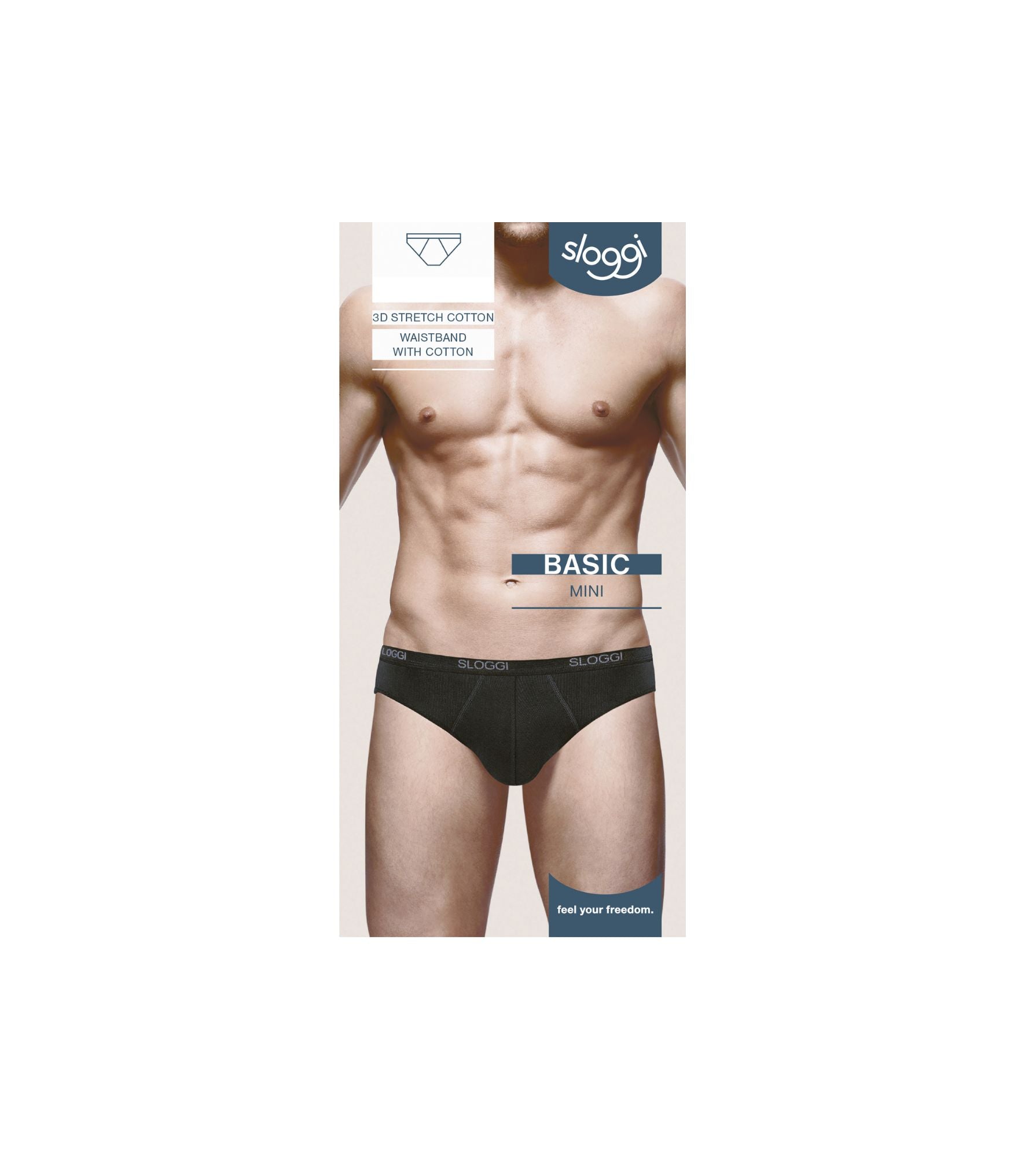 Slip Homme Sloggi Basic Mini - Noir - Taille M (FR 3 / EU 5 / UK 34) - Neuf Avec étiquettes