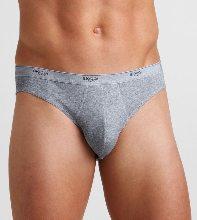 Sloggi slip basic mini grey heren 10004711-0034 Sloggi slip basic mini grey hommes