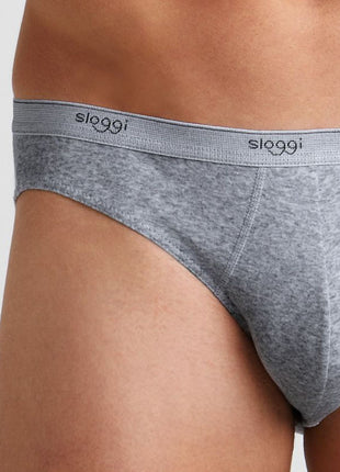 Sloggi slip basic mini grey heren 10004711-0034 Sloggi slip basic mini grey hommes