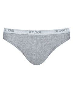 Sloggi slip basic mini grey heren 10004711-0034 Sloggi slip basic mini grey hommes