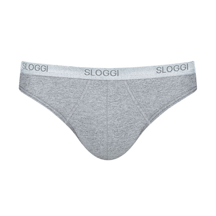Sloggi slip basic mini grey heren 10004711-0034 Sloggi slip basic mini grey hommes