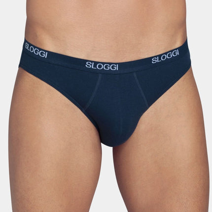Sloggi slip basic mini night blue heren 10004711-0080 Sloggi slip basic mini night blue hommes