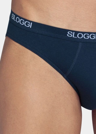 Sloggi slip basic mini night blue heren 10004711-0080 Sloggi slip basic mini night blue hommes