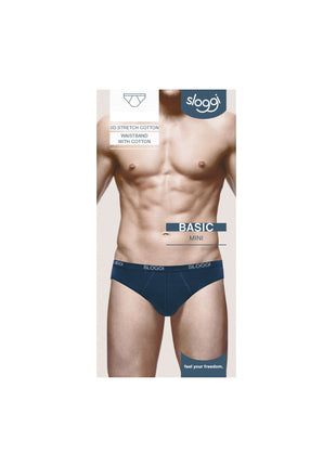 Sloggi slip basic mini night blue heren 10004711-0080 Sloggi slip basic mini night blue hommes