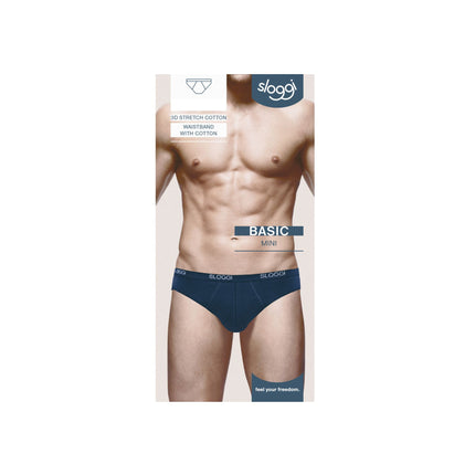 Sloggi slip basic mini night blue heren 10004711-0080 Sloggi slip basic mini night blue hommes