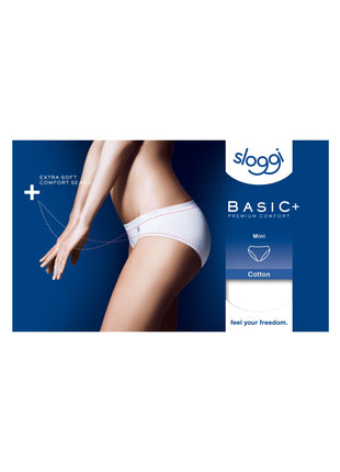 Sloggi slip basic+ mini white dames 10007644-0003 Sloggi slip basic+ mini white femmes