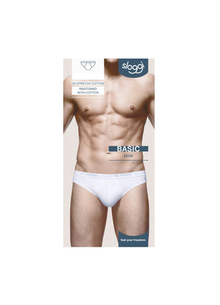 Sloggi slip basic mini white heren 10004711-0003 Sloggi slip basic mini white hommes