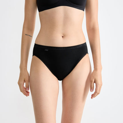 Sloggi slip basic+ tai cotton black dames 10005039-0004 Sloggi slip basic+ tai cotton black femmes