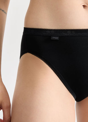 Sloggi slip basic+ tai cotton black dames 10005039-0004 Sloggi slip basic+ tai cotton black femmes