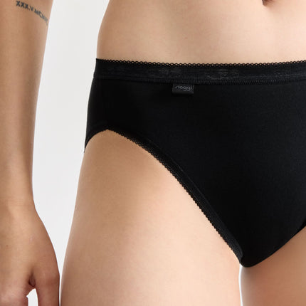 Sloggi slip basic+ tai cotton black dames 10005039-0004 Sloggi slip basic+ tai cotton black femmes