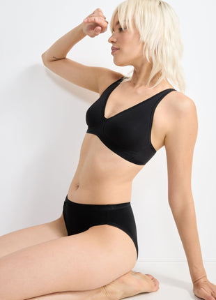 Sloggi slip basic+ tai cotton black dames 10005039-0004 Sloggi slip basic+ tai cotton black femmes