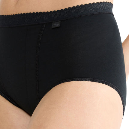 Sloggi slip control maxi black dames 10005203-0004 Sloggi slip control maxi black femmes