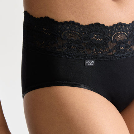 Sloggi slip romance midi black dames 10031896-0004 Sloggi slip romance midi black femmes