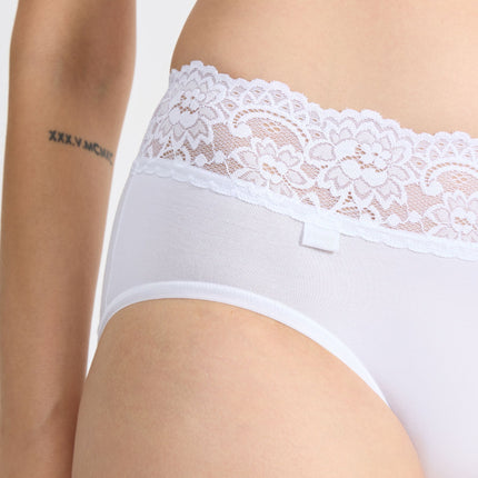 Sloggi slip romance midi white dames 10031896-0003 Sloggi slip romance midi white femmes