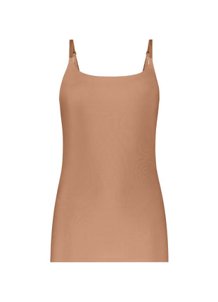 Ten Cate topje secrets spaghetti top hazelnut dames