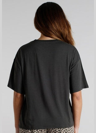 Tom Tailor pyjamashirt round neck solid grey dames