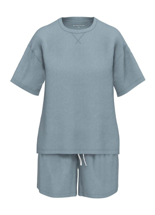 Tom Tailor pyjama korte broek aberdeen blue dames 60410-6562-621 Tom Tailor pyjama pantalon court aberdeen blue femmes