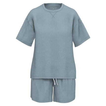 Tom Tailor pyjama korte broek aberdeen blue dames 60410-6562-621 Tom Tailor pyjama pantalon court aberdeen blue femmes