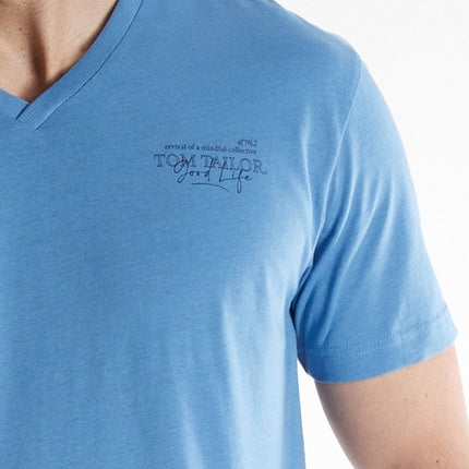 Tom Tailor pyjama korte broek ayr blue heren 71494-4009-623 Tom Tailor pyjama pantalon court ayr blue hommes