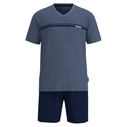 Tom Tailor pyjama korte broek maine blue heren 71506-4009-620 Tom Tailor pyjama pantalon court maine blue hommes