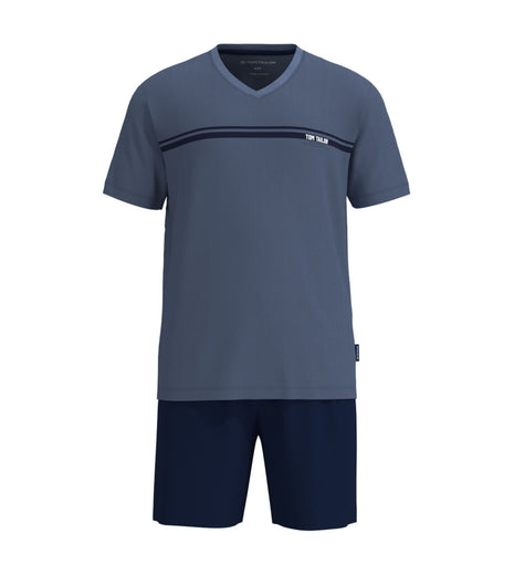 Tom Tailor pyjama korte broek maine blue heren 71506-4009-620 Tom Tailor pyjama pantalon court maine blue hommes
