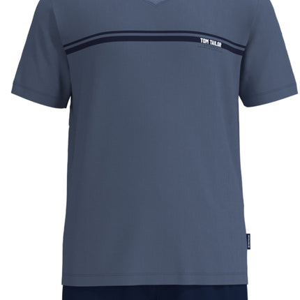 Tom Tailor pyjama korte broek maine blue heren 71506-4009-620 Tom Tailor pyjama pantalon court maine blue hommes