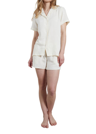 Tom Tailor pyjama korte broek mol white dames 60238-6029-120 Tom Tailor pyjama pantalon court mol white femmes