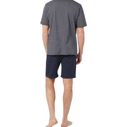 Tom Tailor pyjama korte broek nebraska dark blue heren 70907-5607-632 Tom Tailor pyjama pantalon court nebraska dark blue hommes