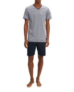Tom Tailor pyjama korte broek nevada dark blue heren 71077-5607-632 Tom Tailor pyjama pantalon court nevada dark blue hommes
