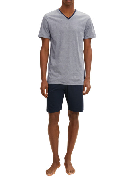 Tom Tailor pyjama korte broek nevada dark blue heren 71077-5607-632 Tom Tailor pyjama pantalon court nevada dark blue hommes