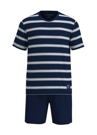 Tom Tailor pyjama korte broek orlando blue heren 71510-4009-622 Tom Tailor pyjama pantalon court orlando blue hommes