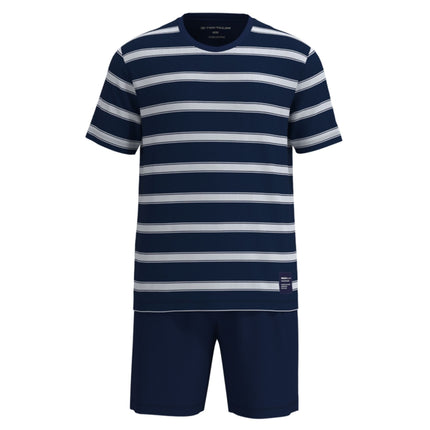 Tom Tailor pyjama korte broek orlando blue heren 71510-4009-622 Tom Tailor pyjama pantalon court orlando blue hommes