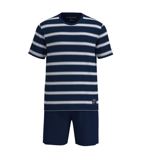 Tom Tailor pyjama korte broek orlando blue heren 71510-4009-622 Tom Tailor pyjama pantalon court orlando blue hommes