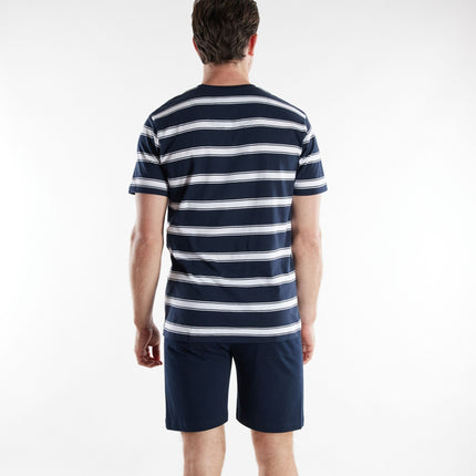 Tom Tailor pyjama korte broek orlando blue heren 71510-4009-622 Tom Tailor pyjama pantalon court orlando blue hommes