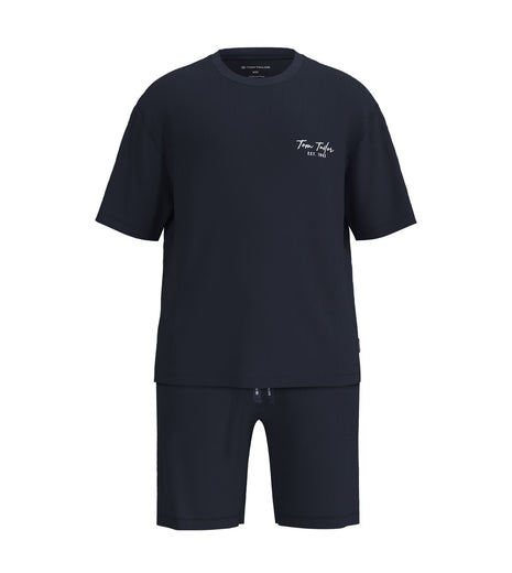 Tom Tailor pyjama korte broek perth blue heren 71481-6594-630 Tom Tailor pyjama pantalon court perth blue hommes