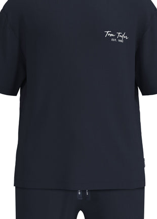 Tom Tailor pyjama korte broek perth blue heren 71481-6594-630 Tom Tailor pyjama pantalon court perth blue hommes