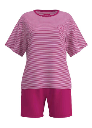 Tom Tailor pyjama korte broek stirling red dames 60416-6061-422 Tom Tailor pyjama pantalon court stirling red femmes