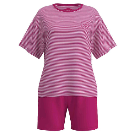 Tom Tailor pyjama korte broek stirling red dames 60416-6061-422 Tom Tailor pyjama pantalon court stirling red femmes