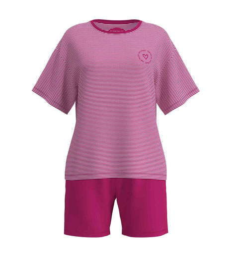 Tom Tailor pyjama korte broek stirling red dames 60416-6061-422 Tom Tailor pyjama pantalon court stirling red femmes