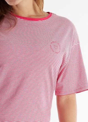 Tom Tailor pyjama korte broek stirling red dames 60416-6061-422 Tom Tailor pyjama pantalon court stirling red femmes