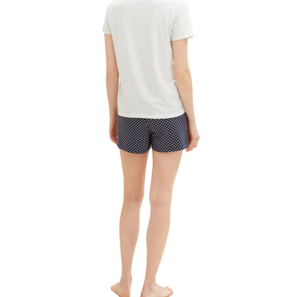 Tom Tailor pyjama korte broek vienna blue dames 60039-6061-625 Tom Tailor pyjama pantalon court vienna blue femmes
