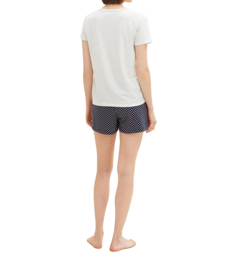 Tom Tailor pyjama korte broek vienna blue dames 60039-6061-625 Tom Tailor pyjama pantalon court vienna blue femmes
