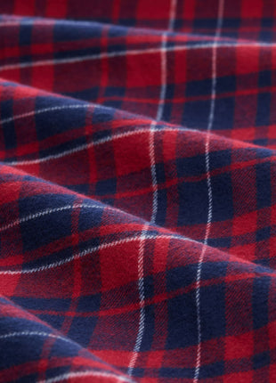 Tom Tailor pyjama lange broek checked dark red heren 71417-5200-434 Tom Tailor pyjama pantalon long checked dark red hommes
